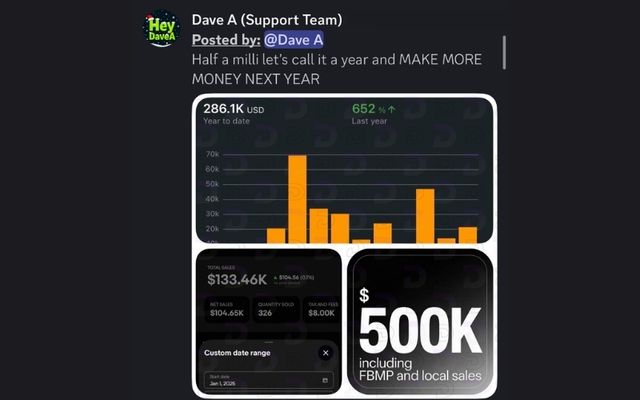 Divine member's $500K sales year