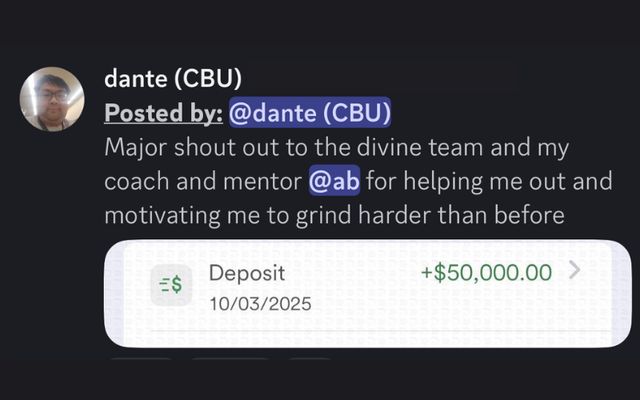 Divine member's $50,000 deposit