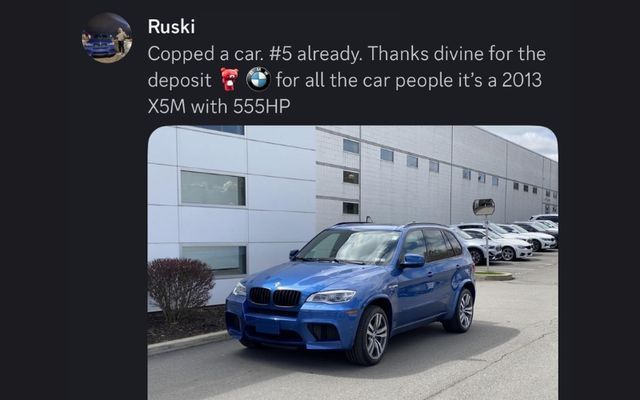 Divine member bought a BMW X5M